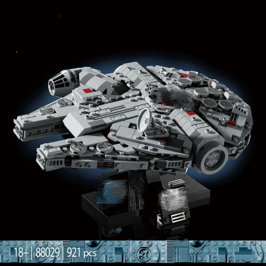 Millennium Falcon starship building block model assembled