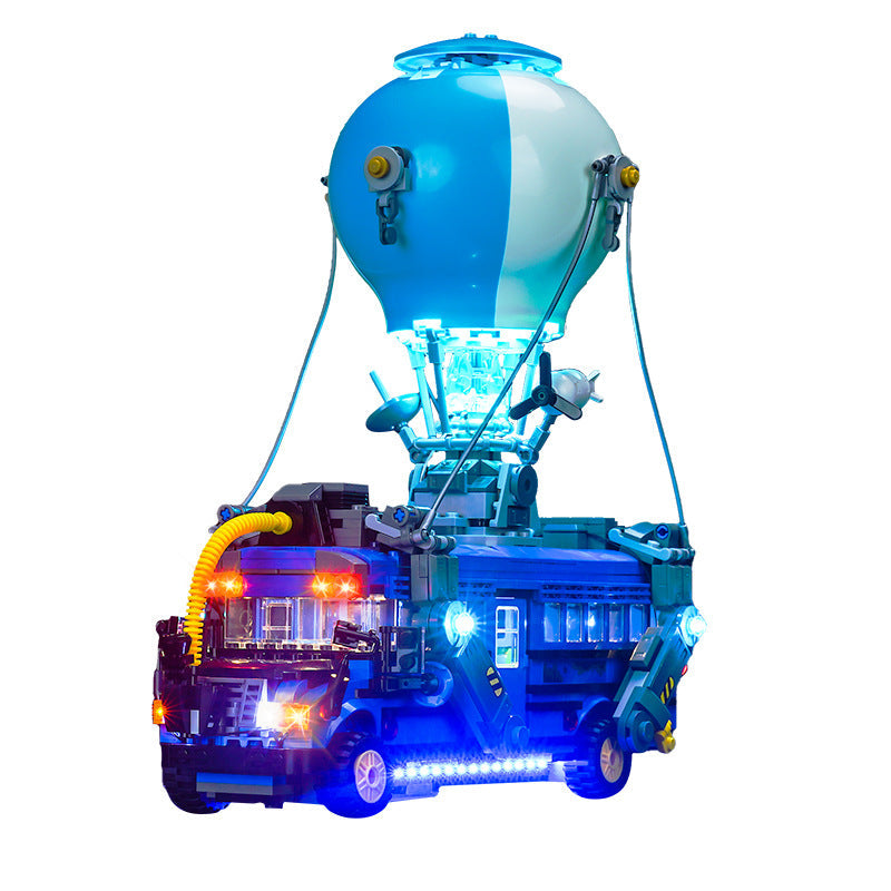 Overview image of the assembled Fortnite Battle Bus model