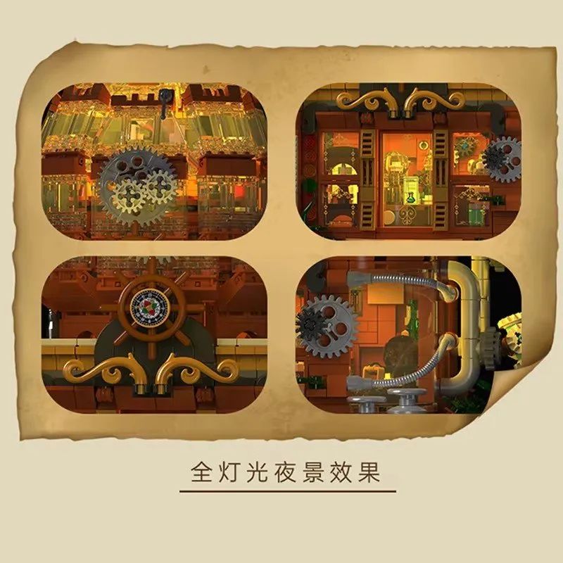 Steampunk Magic Shop Building Block Set with LED – 1842 PCS – detail view 2