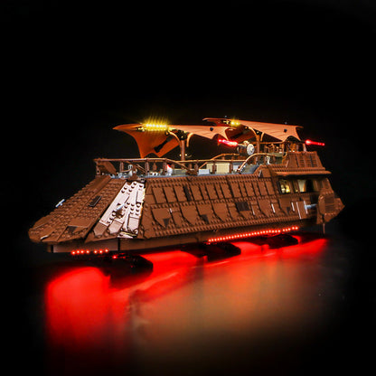 Sail barge brick model shown with LED lighting option