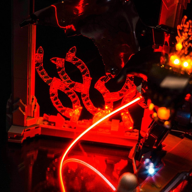 Close-up of scene details in the book nook model
