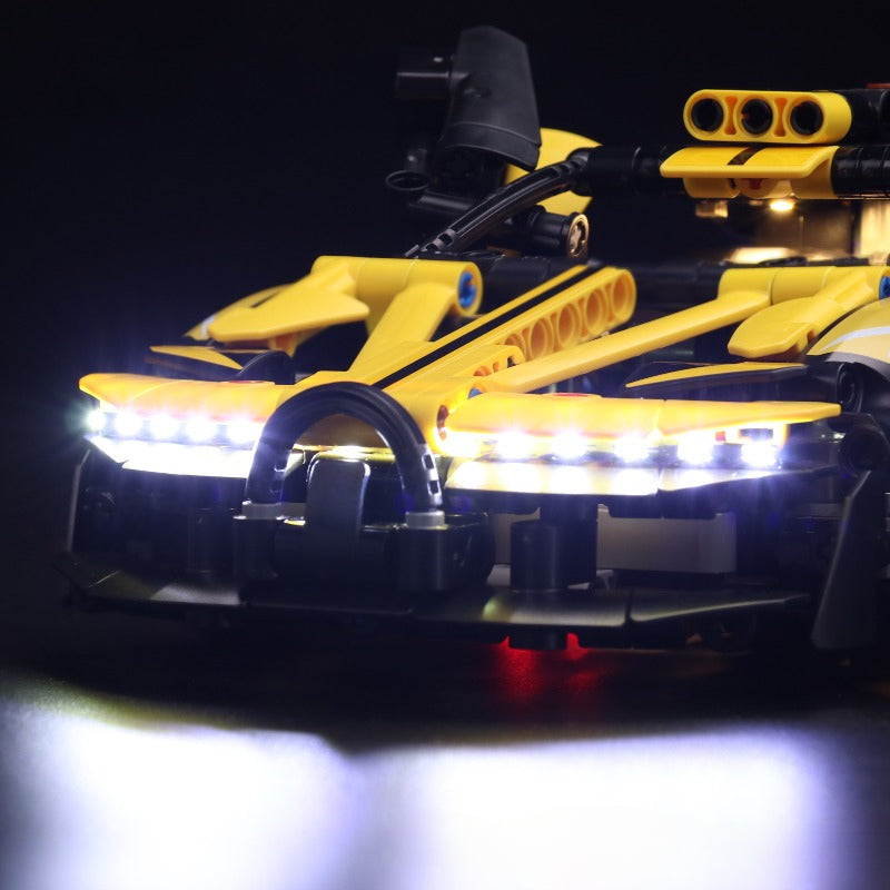 Side profile of the assembled hypercar building block model