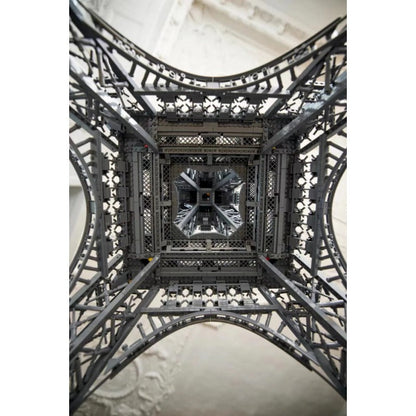 Structural cross-bracing detail on the tower legs