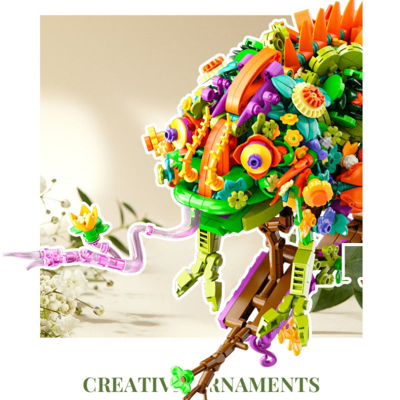 Chameleon flower building set detail