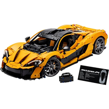 1:8 scale hypercar building block model, front three-quarter view
