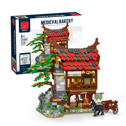 medieval bakery building block set finished set detail