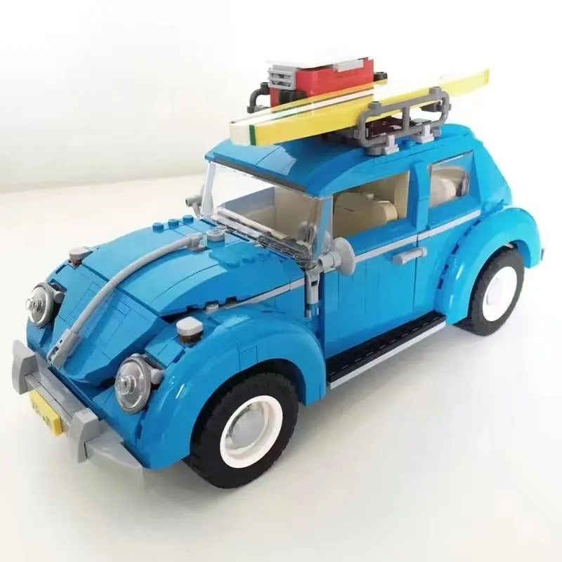 Classic Beetle car building block set side profile