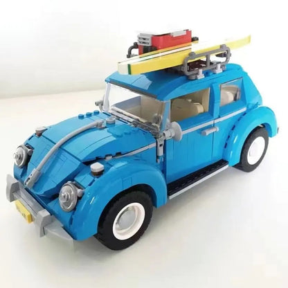 Classic Beetle car building block set side profile