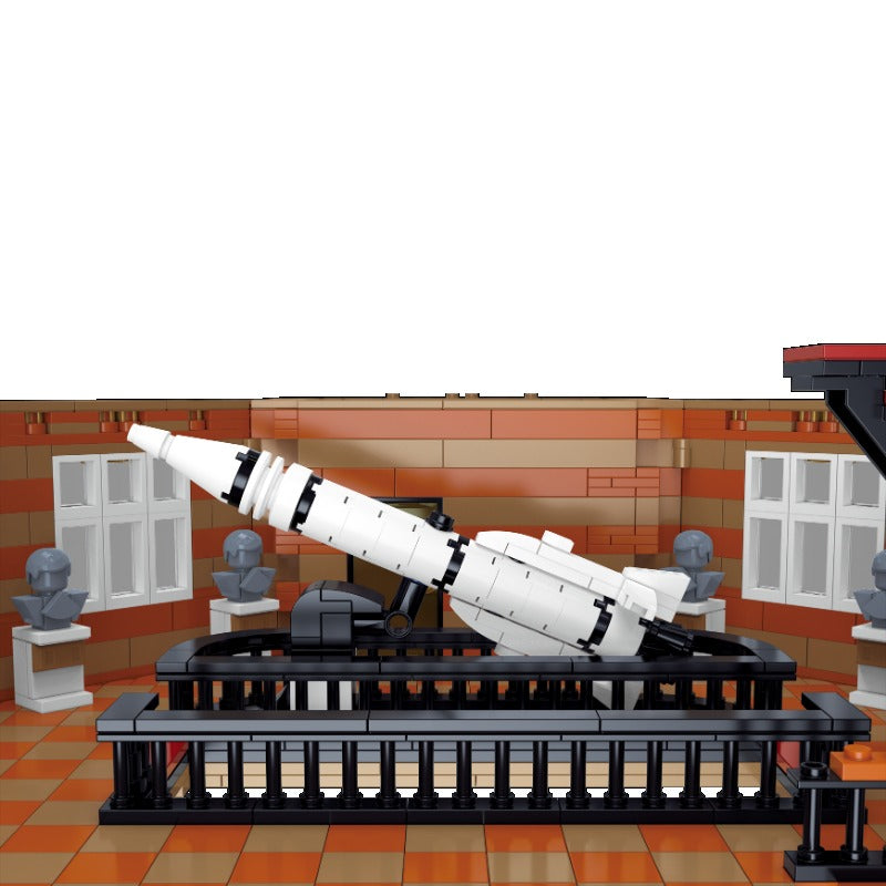 royal planetarium building block set scale model detail shot