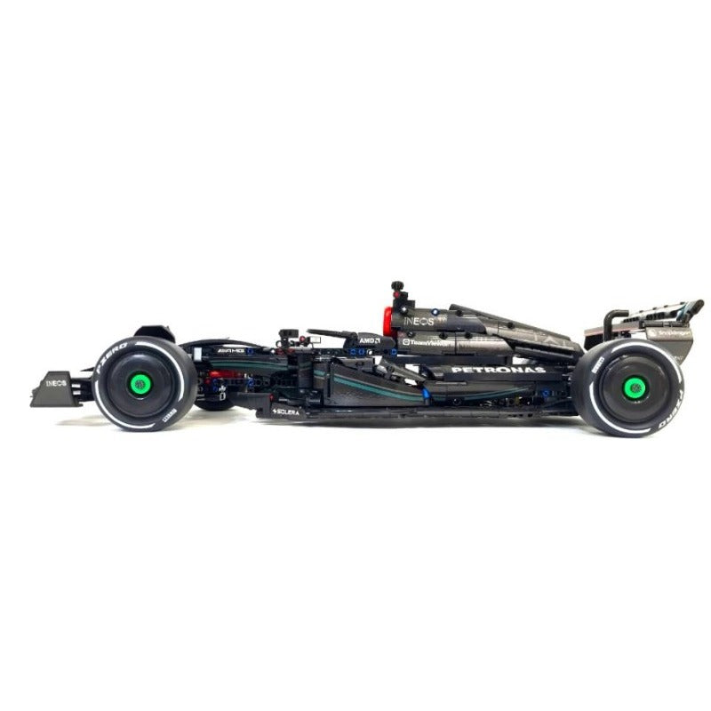 Race car build with white printed tires