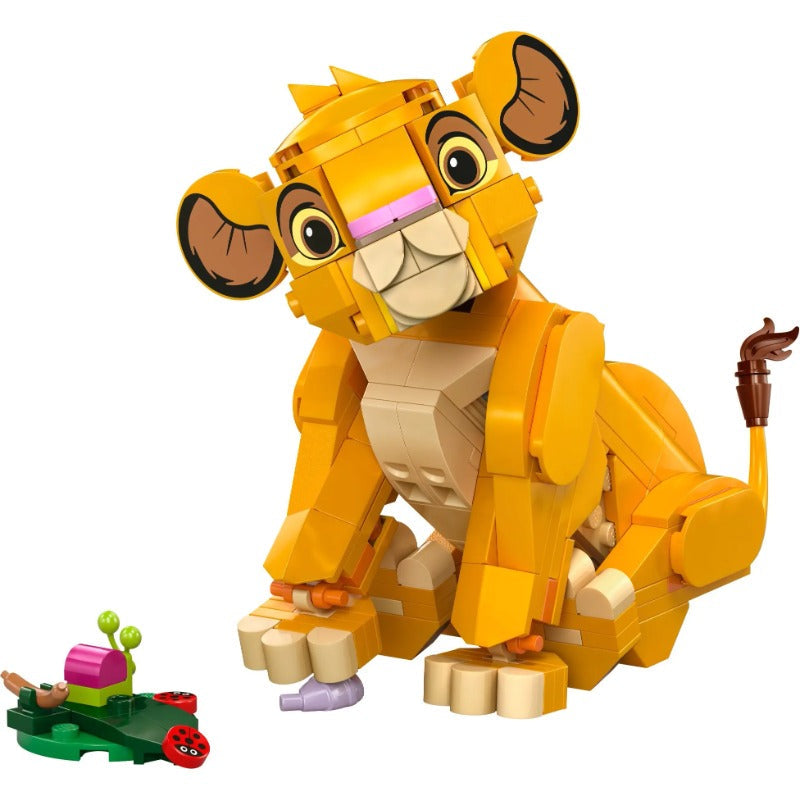 Front view of the lion cub character figure building block model