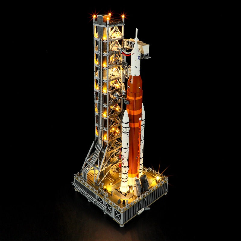 Side booster detail on the multi-stage rocket block set