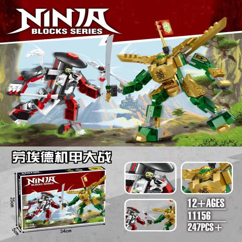 Ninja mech battle evo building block set standing pose