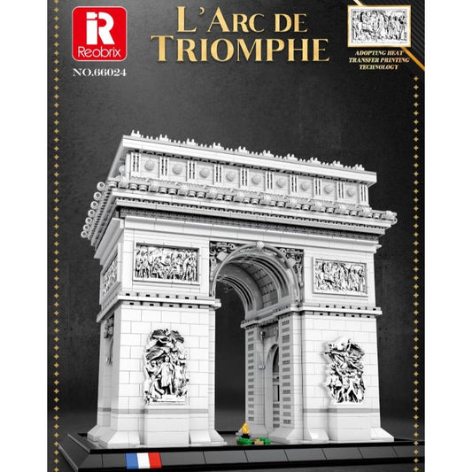 None-piece arc de triomphe building block model front view