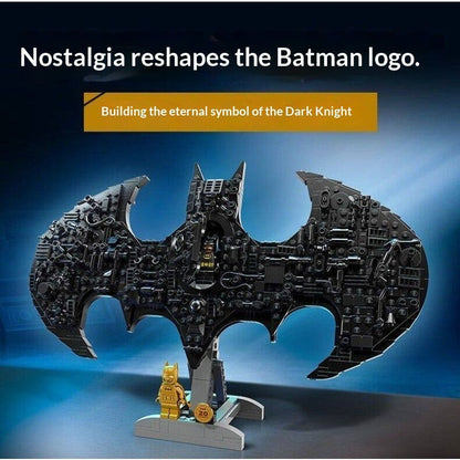 678-piece Batman logo brick model, additional angle