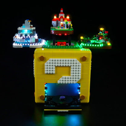 Question block arcade set with LED lighting kit