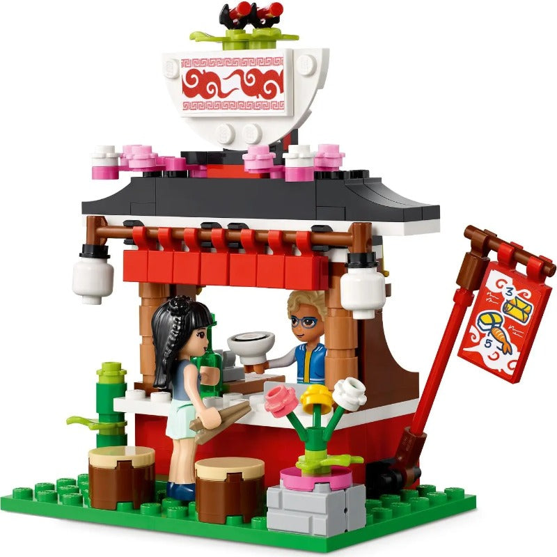 Close-up of the market stall building block detail
