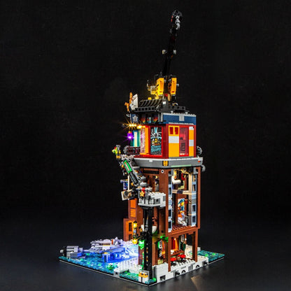 Detail view of the 3244 piece workshops set