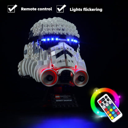 Remote-control LED light kit option for the helmet set
