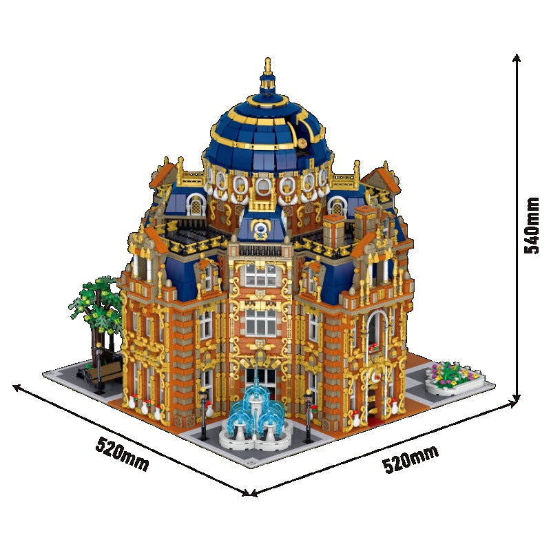royal planetarium building block set display setting view