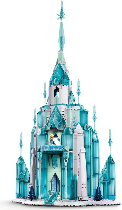 Alternate angle of the 1709-piece ice castle build