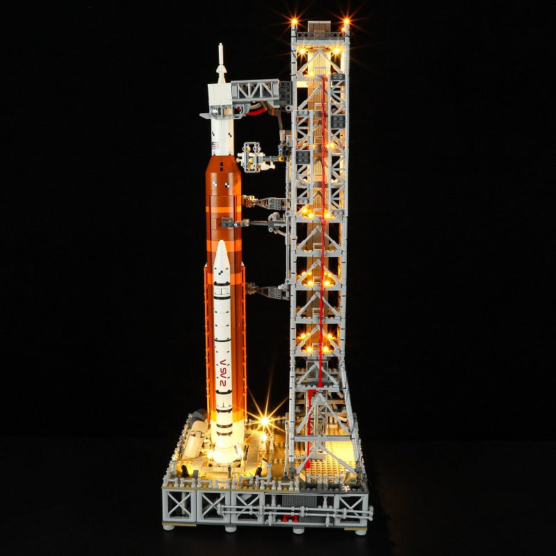 Base and launch platform detail of the rocket building block model