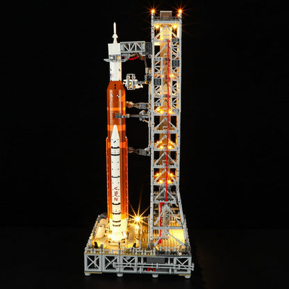 Base and launch platform detail of the rocket building block model
