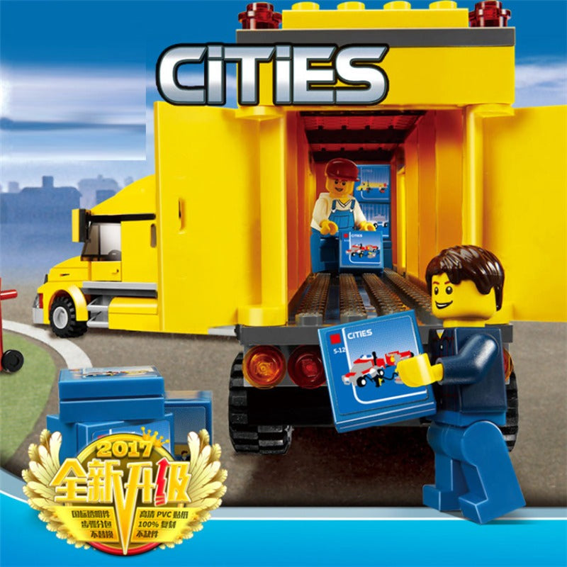 City Delivery Truck building block set detail view 1