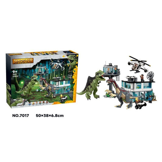 Giganotosaurus and Therizinosaurus Attack dinosaur building block set photo