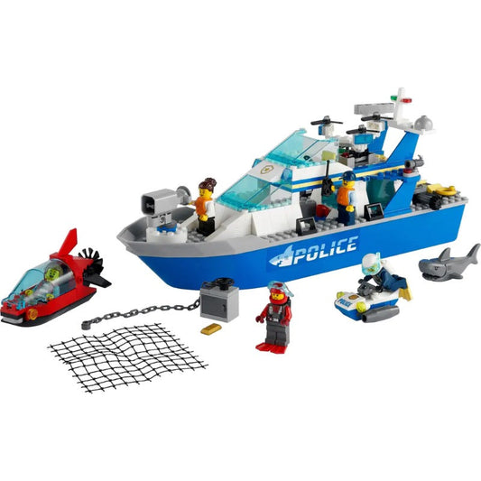 Police Patrol Boat 278 PCS building block set main view