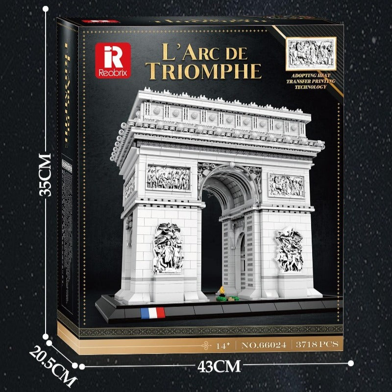 arc de triomphe building block set display setting view