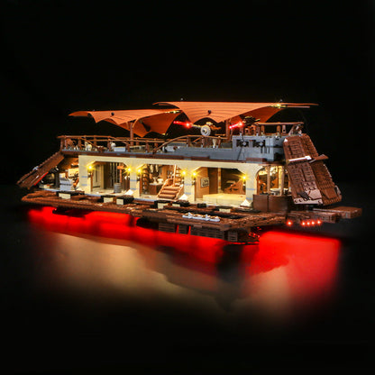Close-up detail of the sail barge ABS brick construction