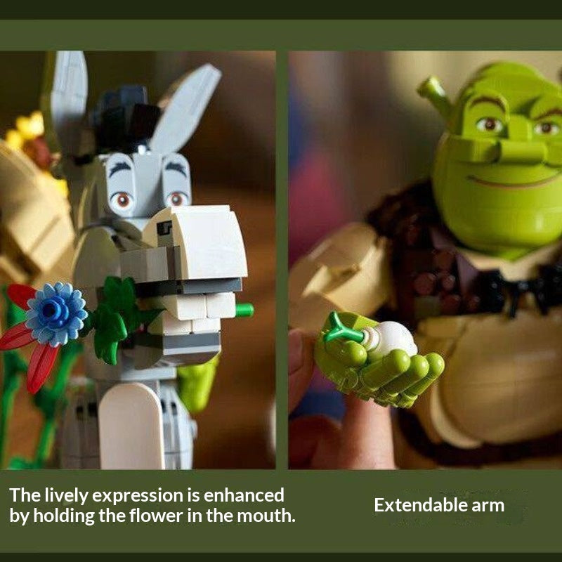 Fairytale character trio displayed together on a shelf