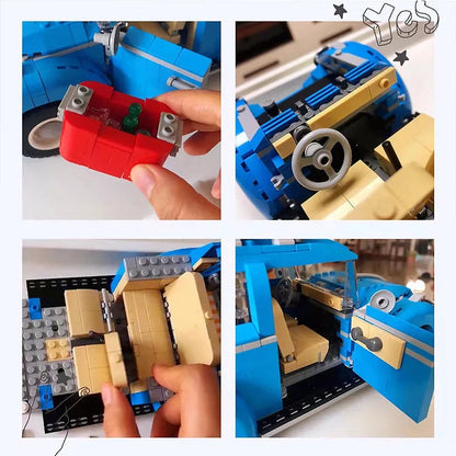 Classic Beetle car building block set packaging layout