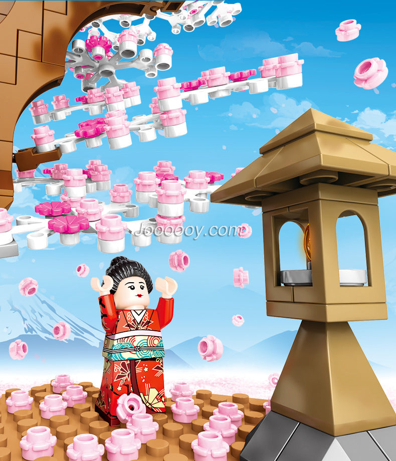 Cherry Blossom Mountain Building Set interior detail view