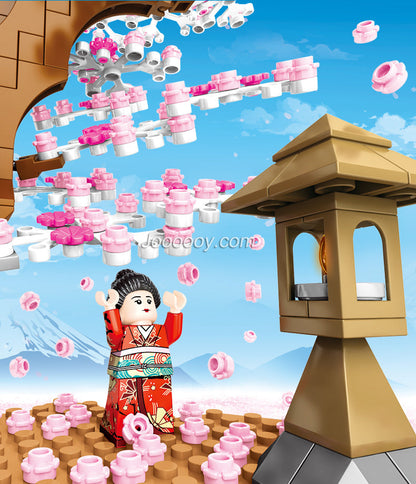 Cherry Blossom Mountain Building Set interior detail view