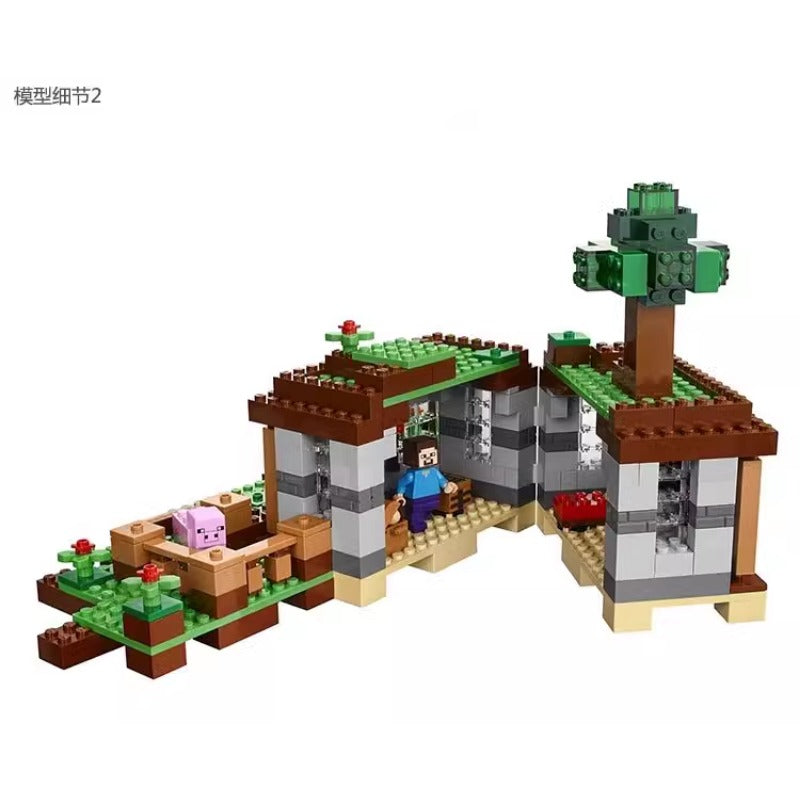 Top-down view of the pixel building block scene layout