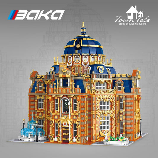 None-piece royal planetarium building block model front view