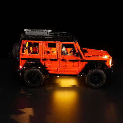Side profile of the assembled off-road SUV build
