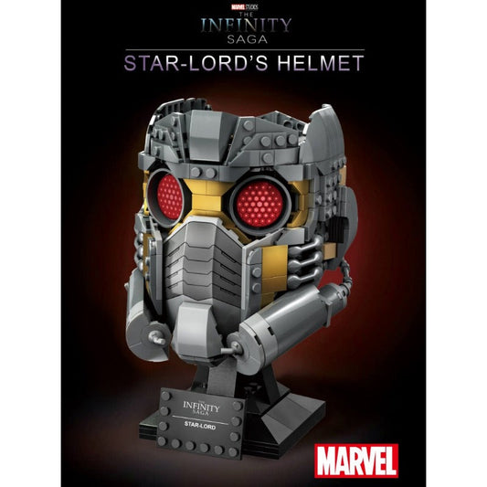 Star-Lord helmet building block set with bricks only