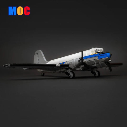 Douglas DC-3 PAN AM Airliner – Premium Compatible Building Blocks | Aviation History Collector Model