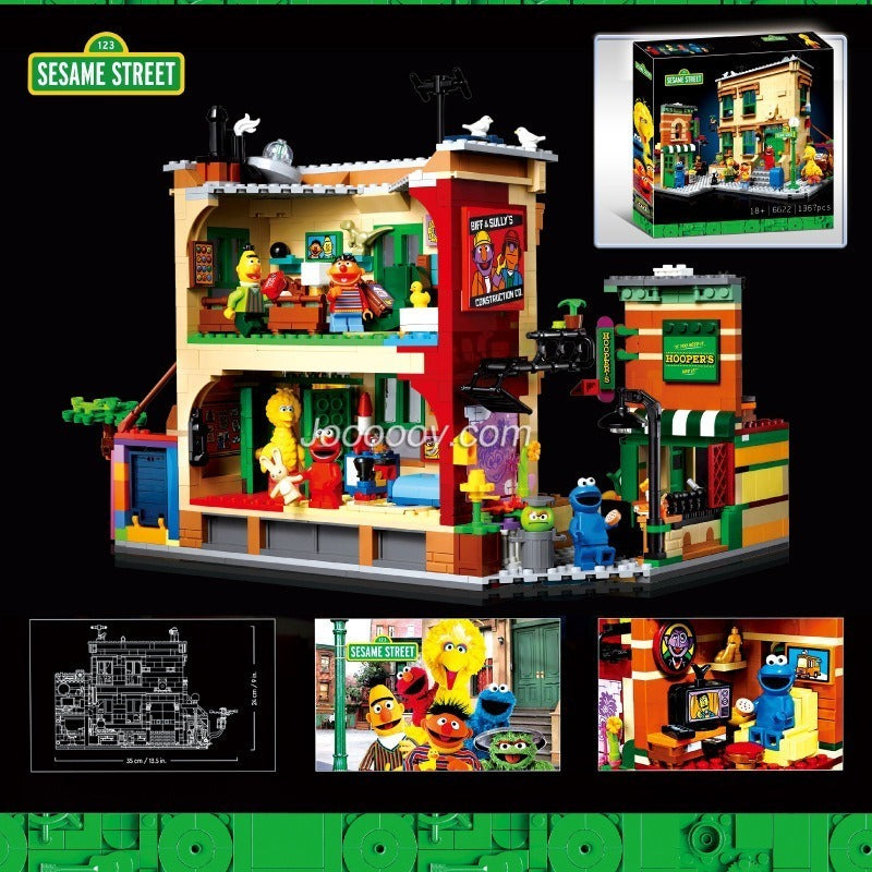 Iconic City Street Building Set side angle building block construction