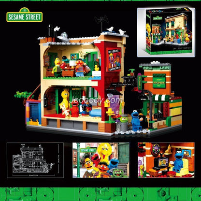 Iconic City Street Building Set side angle building block construction