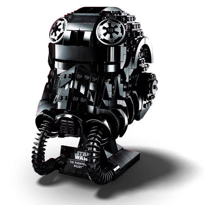Sci-fi pilot helmet display building block model, bricks only