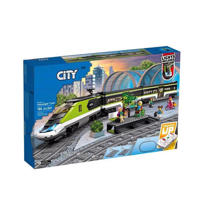 Express passenger train building block set with 764 pieces