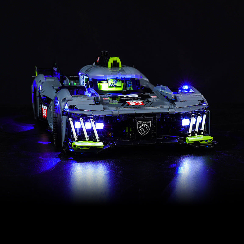 Rear view of the racing car building block set
