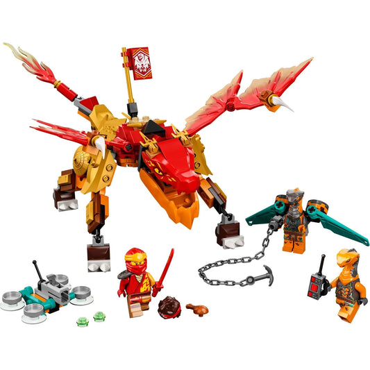 Assembled fire dragon EVO building block set