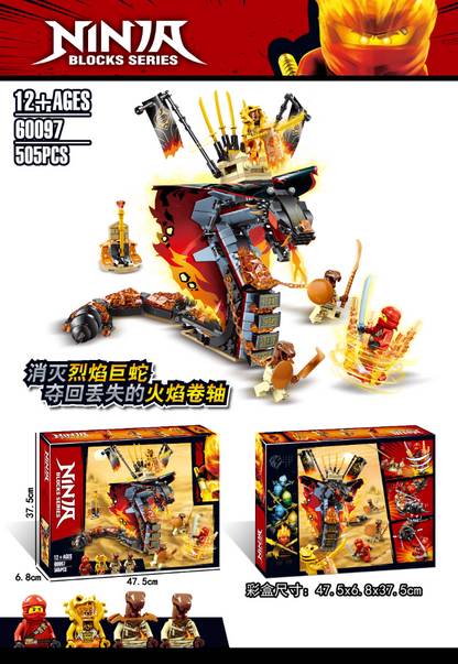 505-piece Fire Fang brick model, alternate view