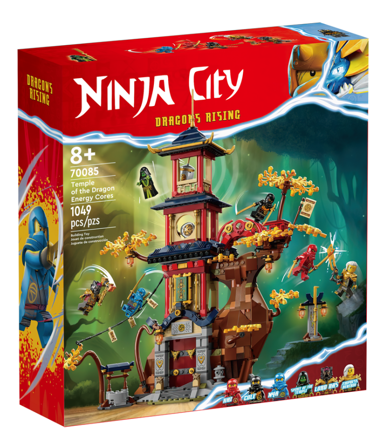 Temple of the Dragon Energy Cores building block set, 1029 pieces, assembled