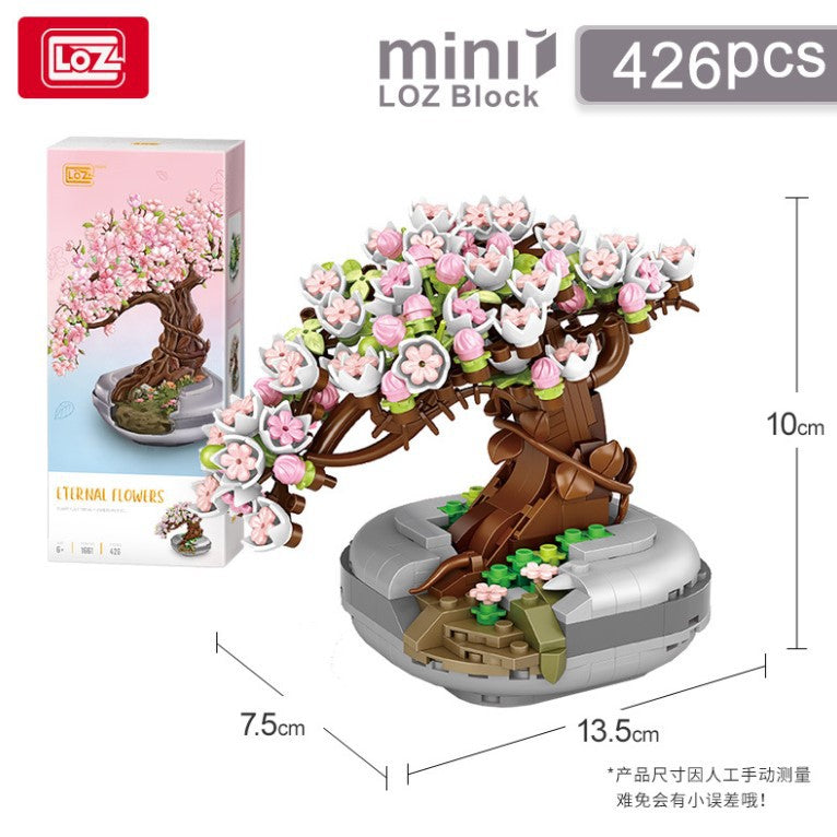 Model 1661 potted plant mini brick set